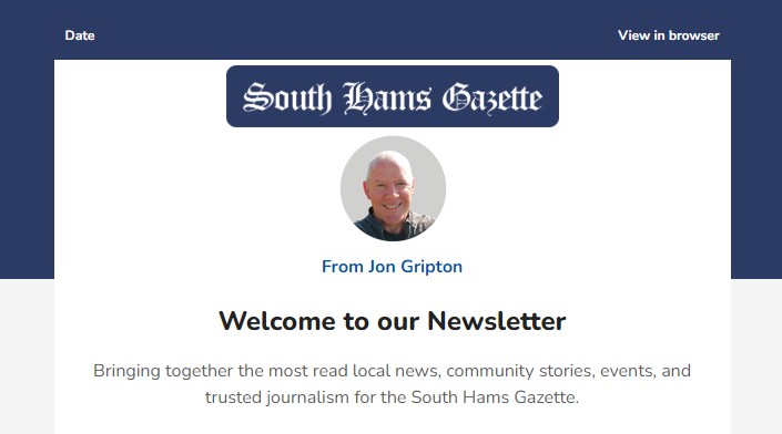 South Hams Gazette newsletter sample