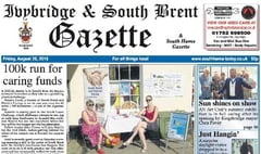 Tomorrow's Ivybridge & South Brent Gazette front page