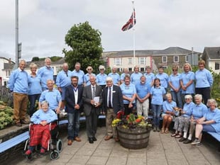 Kingsbridge In Bloom welcome their judge for the Britain In Bloom competition
