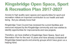 Kingsbridge Town Council asks for feedback on their open spaces plan for next decade