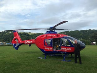 Air ambulances touch down in Dartmouth and Kingswear with an hour of each other and patients are taken to Derriford and Exeter