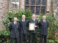 Kingston's volunteer firefighters recognised by High Sheriff of Devon