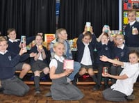 School's harvest bounty given to local food bank