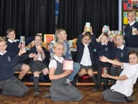School's harvest bounty given to local food bank