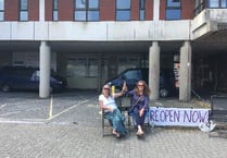 Protest march against closure of hospital