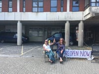 Protest march against closure of hospital