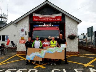 Young lad visits eight South Hams fire stations as part of 525-mile challenge