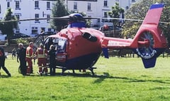 Man airlifted to hospital