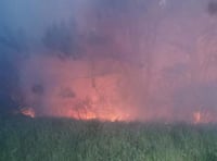 Fire crews continue to battle large gorse blaze on coast