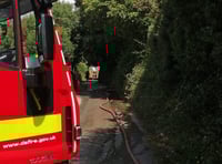 Four fire crews battle a fierce South Hams farm blaze