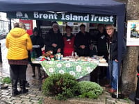 Christmas stall is a success despite rain