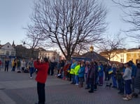 Kingsbridge residents stand in solidarity with the people of Ukraine