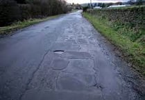 Increasing pothole problems in the South Hams