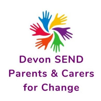 Devon SEND Parents and Carers for Change logo Feb 2023