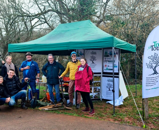 Volunteers help plant cherry trees