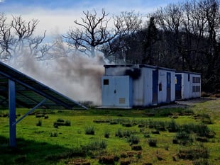 Fire at solar farm near Dartington