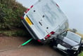 Dramatic rescue from two vehicle collision on rural road at Crediton
