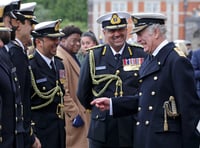 King at Dartmouth Naval Ceremony