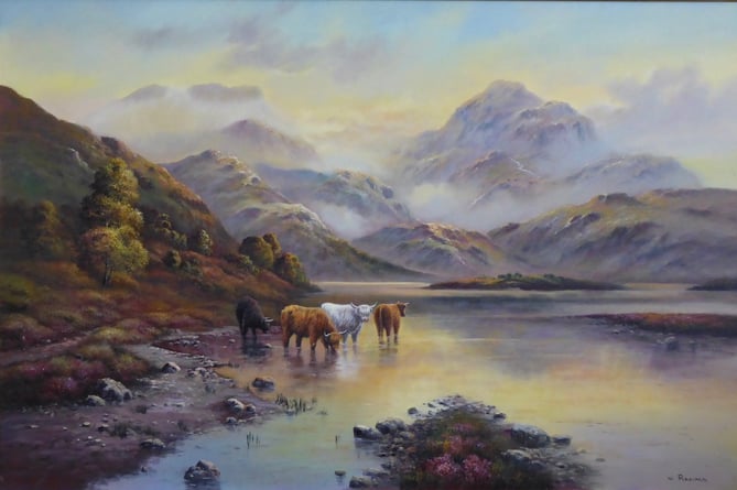 one of the paintings on sale