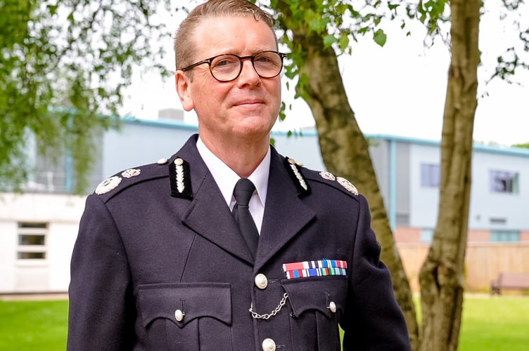Chief Constable Will Kerr at the Commissioner's Showcase at Middlemoor HQ.
Picture: Police (25-5-23)