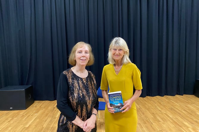 Author Jane Corry and Alison Huntingford, Organiser of the South Hams Literary Festival
