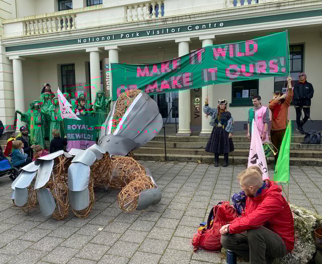 Princetown protest demands Prince William rewild Dartmoor