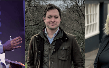 L to R: Henry Dimbleley, Anthony Mangnall and Caroline Voaden