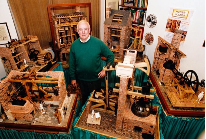 David Hulse with his exhibit