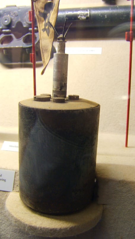 a WWII S-mine, similar to the device discovered in the Torr Quarry recycling centre