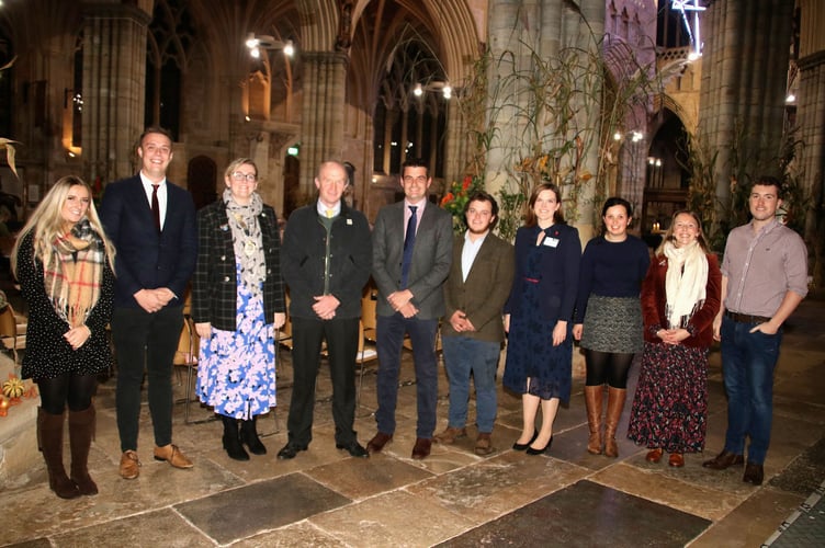 The YFC Senior Leadership team and NFU representatives before the service. AQ 2739