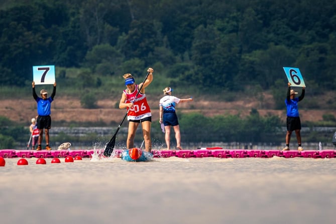 Competing at the SUP world championships