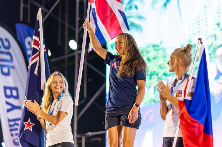 Marie Buchanan flying the flag for British paddleboarding