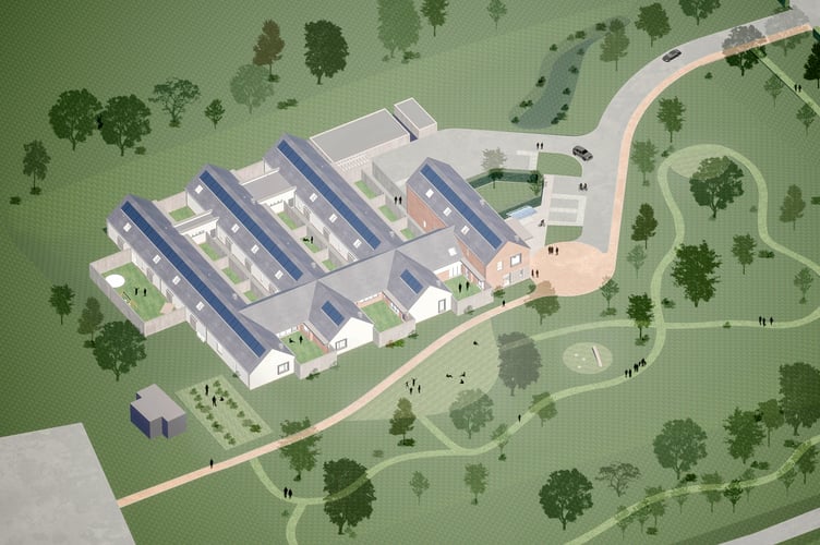 An artist’s impression of the Langdon Hospital development in Dawlish.