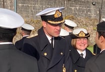 Prince William in Dartmouth to inspect new Naval officers