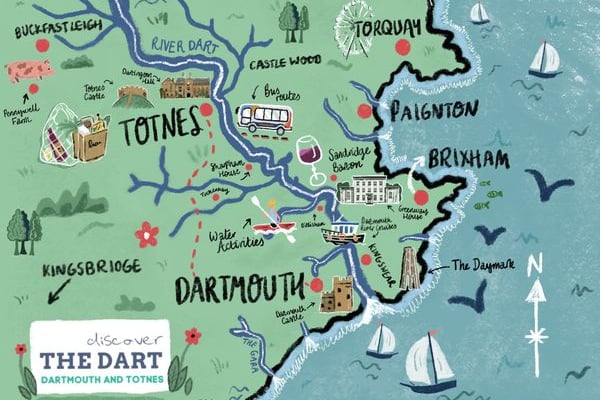 Map of the River Dart
