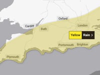 Yellow weather warning for South Hams