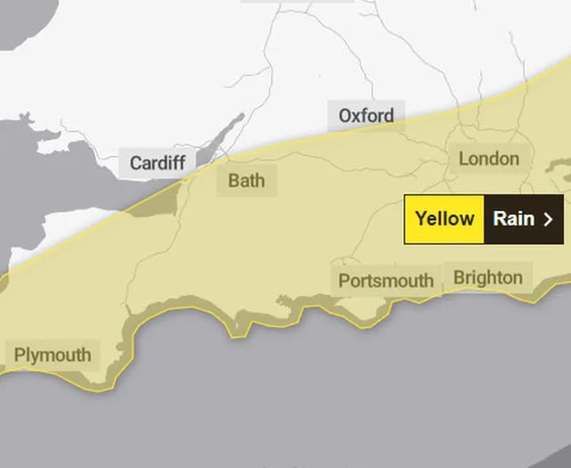 Yellow weather warning for South Hams