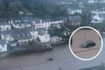 Vehicle stranded in tidal harbour at Noss 