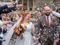 Couple held both ceremony and reception in a Devon Anglican Church
