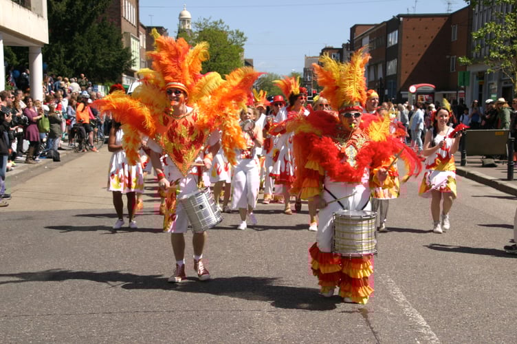 Street Heat samba band will return to Exeter Pride this year. AQ 6405