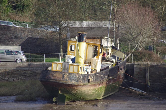 An abandoned boat in Devon