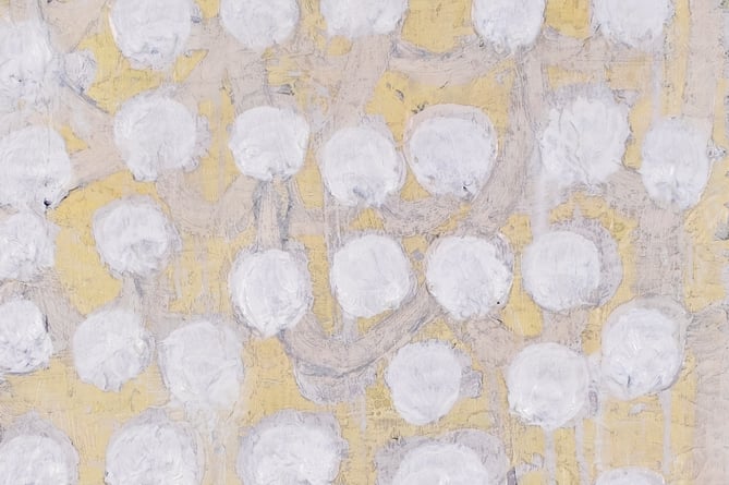 Helen Booth-Yellow Dot_oil on canvas