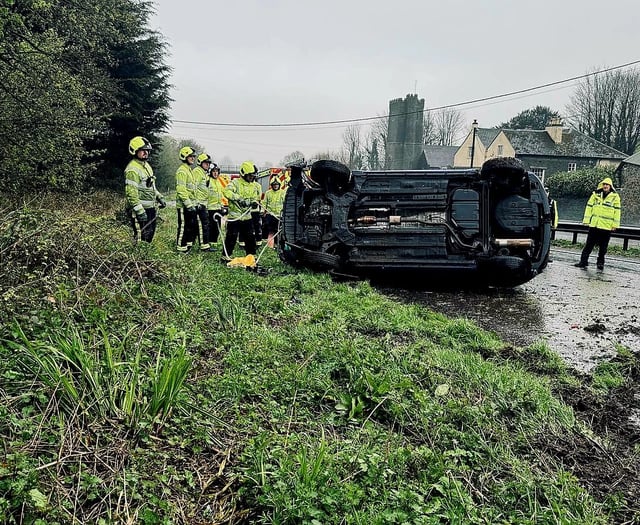 Driver rescued after A38 crash
