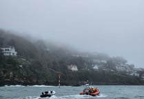 Salcombe RNLI rescue children,  adults and a dog from capsized RIB
