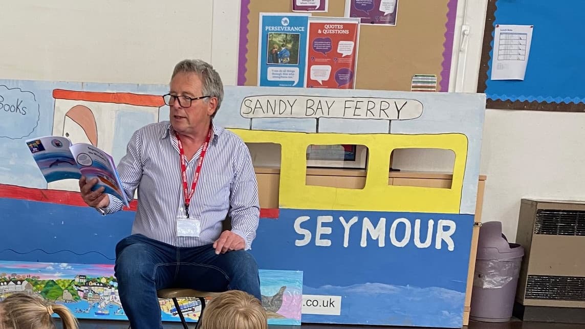 Author Mark Horsburgh visits children at Salcombe C of E Primary School 