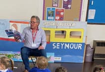 Children visited by local author
