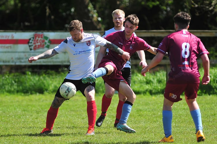 South Devon League football. Belli Cup action from Chudleigh Athletic versus Morley Rangers. A comprehensive 5-0 win for Chudleigh