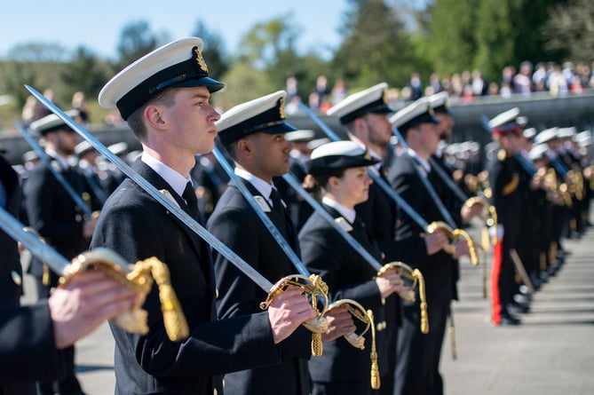 The cadets on parade