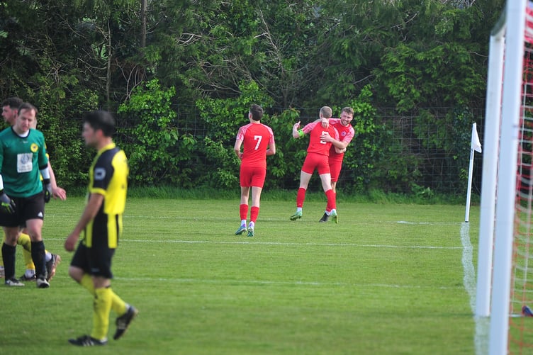 South Devon League Premier Division football. Ilsington Villa versus Beesands Rovers
