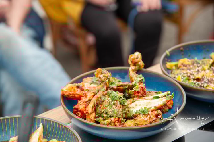 Delicious dishes cooked in the Demo Marquee